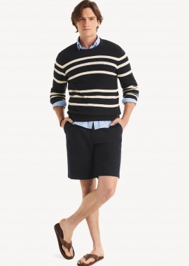 NAUTICA - Nautica ανδρική βερμούδα chino Classic Fit - BR9102 Μπλε Σκούρο