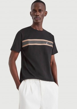 Nautica ανδρικό T-shirt με print και λογότυπο Regular Fit 
