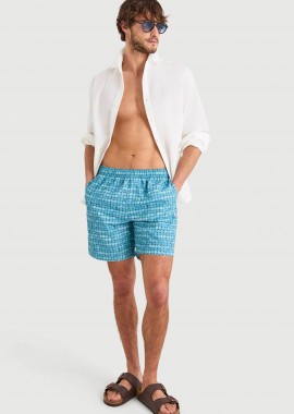 NAUTICA - Nautica ανδρικό μαγιό σορτς με all-over print και κεντημένο λογότυπο