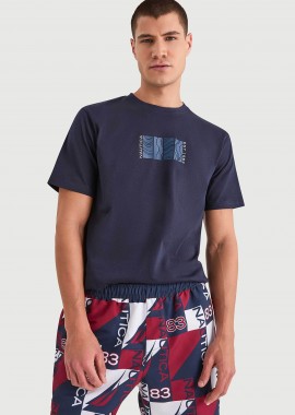 Nautica ανδρικό T-shirt με graphic print 