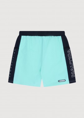 NAUTICA - Nautica ανδρικό μαγιό σορτς με διχρωμία και λογότυπο