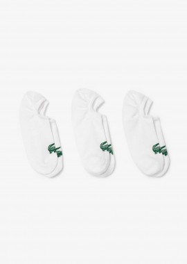 LACOSTE - Lacoste σετ unisex κοντές κάλτσες no show με λογότυπο (3 ζευγάρια) - RA7872 Λευκό
