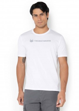 The Bostonians ανδρικό T-shirt πικέ με two-tone logo print Regular Fit 
