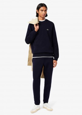 LACOSTE - Lacoste ανδρικό παντελόνι φόρμας με κεντημένο λογότυπο Slim Fit - XH9624 Μπλε Σκούρο