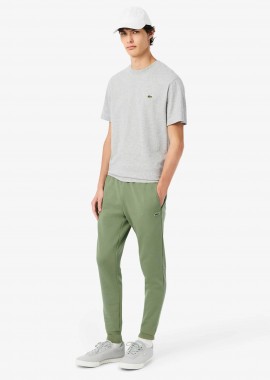 Lacoste ανδρικό παντελόνι φόρμας με κεντημένο λογότυπο Slim Fit - XH9624 Πράσινο Teal