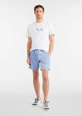 HARMONT & BLAINE - Harmont & Blaine ανδρικό μαγιό σορτς με ριγέ σχέδιο Regular Fit - YRQ117090289 Μπλε