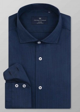 OXFORD COMPANY - Oxford Company ανδρικό πουκάμισο Slim Fit - F110-RL21.10 Μπλε Σκούρο