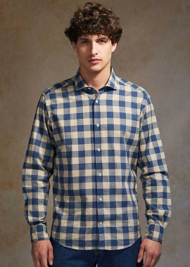 OXFORD COMPANY - Oxford Company ανδρικό sport πουκάμισο καρό Slim Fit