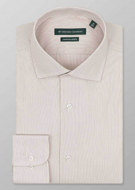 OXFORD COMPANY - Oxford Company ανδρικό Classic πουκάμισο Regular Fit Club - M324NRZ20.01 Εκρού