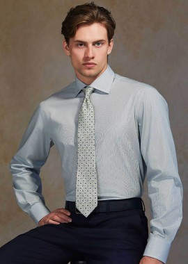 Oxford Company ανδρικό Classic πουκάμισο ριγέ Regular Fit Club - M324NRZ20.03 Γκρι