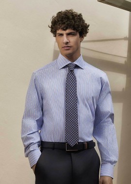 OXFORD COMPANY - Oxford Company ανδρικό Classic πουκάμισο ριγέ Regular Fit Club - M323NRZ20.03 Μπλε