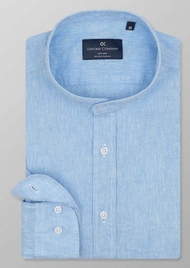 Oxford Company ανδρικό sport πουκάμισο button down μονόχρωμο Regular Fit - L210-MZ20.02 Σιελ