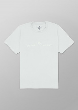 OXFORD COMPANY - Oxford Company ανδρικό T-shirt μονόχρωμο με κεντημένο λογότυπο Regular Fit - K501-MZ20.21 Πράσινο Ανοιχτό