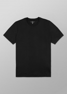 OXFORD COMPANY - Oxford Company ανδρικό T-shirt μονόχρωμο Regular Fit - K310-MZ20.18 Μαύρο