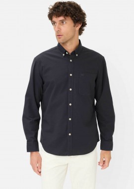 Camel Active ανδρικό πουκάμισο button down με τσέπη και monogram Regular Fit - C261-409105-7S05 Μπλε Σκούρο