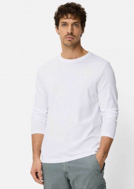 CAMEL ACTIVE - Camel Active ανδρική μακρυμάνικη μπλούζα με κεντημένο monogram Regular Fit - C261-409600-7T06 Λευκό