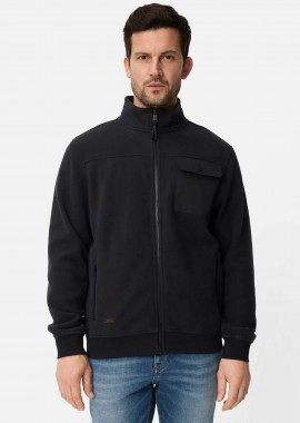 CAMEL ACTIVE - Camel Active ανδρική ζακέτα φούτερ με ψηλό λαιμό Regular Fit - C261-409401-7W37 Μπλε Σκούρο