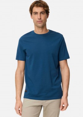 Camel Active ανδρικό T-shirt με κεντημένο monogram Regular Fit - C261-409700-7T07 Μπλε