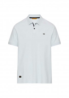 CAMEL ACTIVE - Camel Active ανδρική μπλούζα πόλο πικέ με κεντημένο monogram Regular Fit - C261-409920-7P01 Σιελ