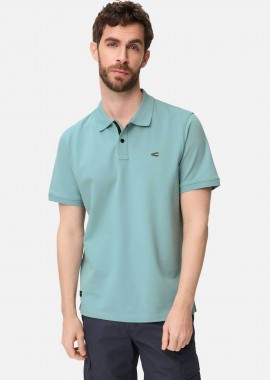 CAMEL ACTIVE - Camel Active ανδρική μπλούζα πόλο πικέ με κεντημένο monogram Regular Fit - C261-409920-7P01 Πράσινο Aqua