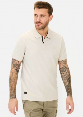 CAMEL ACTIVE - Camel Active ανδρική μπλούζα πόλο πικέ με κεντημένο monogram Regular Fit - C261-409920-5P01N Μπεζ