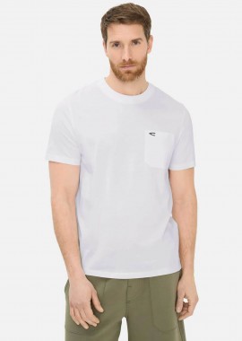 CAMEL ACTIVE - Camel Active ανδρικό T-shirt με τσέπη και κεντημένο monogram Regular Fit - C261-409700-7T28 Λευκό
