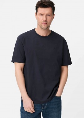 Camel Active ανδρικό T-shirt με κεντημένο monogram Relaxed Fit - C261-409700-7T30 Μπλε Σκούρο