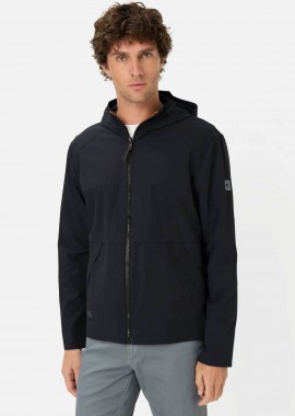 Camel Active ανδρικό jacket με κουκούλα και logo patch Regular Fit - C261-442855-7I23 Μπλε Σκούρο