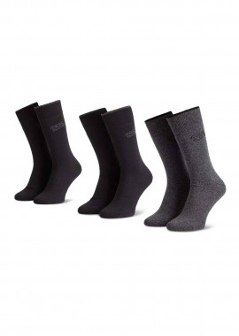 Camel Active σετ ανδρικές μακριές κάλτσες σε συσκευασία δώρου (3 ζευγάρια) - CA261NOS-6590X Μαύρο
