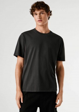 PEPE JEANS - Pepe Jeans ανδρικό T-shirt μονόχρωμο με διακριτικό logo print