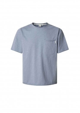 Pepe Jeans ανδρικό T-shirt μονόχρωμο Regular Fit - PM509765 Μπλε