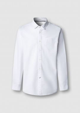 PEPE JEANS - Pepe Jeans ανδρικό πουκάμισο μονόχρωμο Regular Fit - PM3091203 Λευκό
