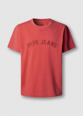PEPE JEANS - Pepe Jeans ανδρικό T-shirt μονόχρωμο με logo print