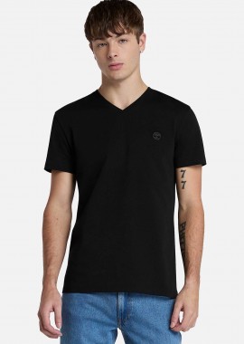 Timberland ανδρικό T-shirt με V και κεντημένο tree logo Slim Fit 