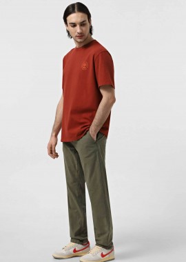 TIMBERLAND - Timberland ανδρικό παντελόνι με ελαστική μέση Regular Tapered Fit - TB0A2F6BJ201 Λαδί