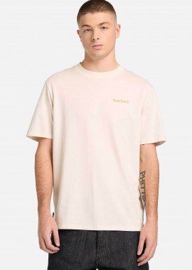 Timberland ανδρικό T-shirt με print Authentic Fit '' Magnet Graphic'' - TB0A5MNVCM91 Εκρού