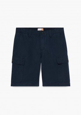 TIMBERLAND - Timberland ανδρική βερμούδα cargo με λινάρι Loose Fit - TB0A44W74331 Μπλε Σκούρο