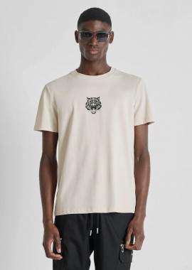 ANTONY MORATO - Antony Morato ανδρικό T-shirt με tiger print Regular Fit - KS02608100258 Μπεζ