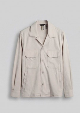 ANTONY MORATO - Antony Morato ανδρικό overshirt με πολλαπλές τσέπες Regular Straight Fit - SL00785150229 Μπεζ