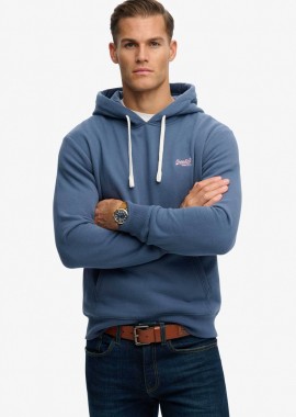 SUPERDRY & CO - Superdry ανδρική μπλούζα φούτερ με κουκούλα και κεντημένο λογότυπο Loose Fit