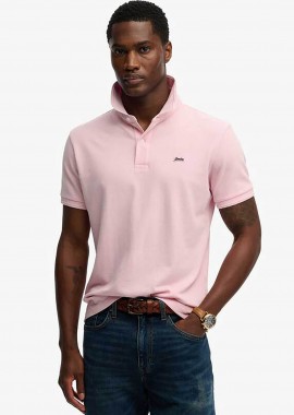 SUPERDRY & CO - Superdry ανδρική μπλούζα πόλο πικέ με λογότυπο Relaxed Fit