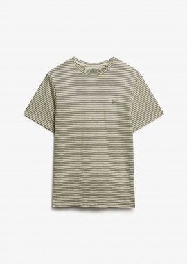 Superdry ανδρικό T-shirt με ριγέ σχέδιο και κεντημένο λογότυπο Relaxed Fit 