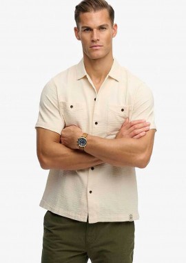 SUPERDRY & CO - Superdry ανδρικό πουκάμισο textured με τσέπες Relaxed Fit