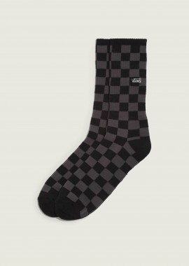 Vans unisex σετ μακριές κάλτσες με λογότυπο Checkerboard (3 τεμάχια) - VN000QBDBA51 Ανθρακί