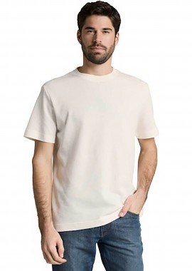TOM TAILOR - Tom Tailor ανδρικό T-shirt με waffle pattern Regular Fit - 1048599 Λευκό
