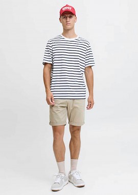 JACK & JONES ανδρική βερμούδα chino Regular Fit - 12165604 Μπεζ