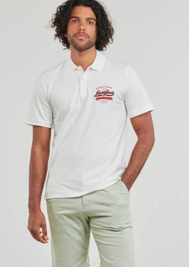 JACK & JONES ανδρική κοντομάνικη πόλο μπλούζα με λογότυπο - 12246692 Λευκό