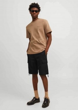 JACK & JONES ανδρική cargo βερμούδα Regular Fit - 12248685 Μαύρο