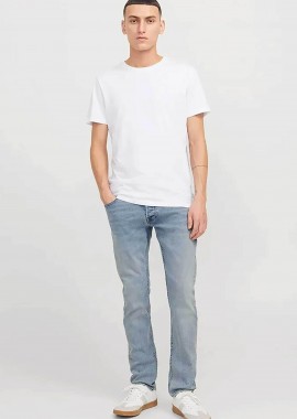 JACK & JONES ανδρικό τζιν παντελόνι πεντάτσεπο Slim Fit - 12269466 Denim Blue