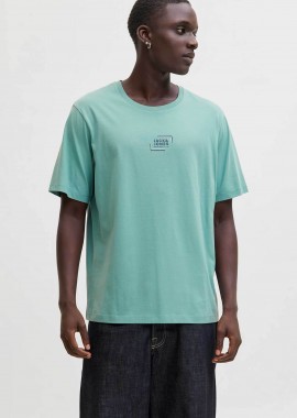 JACK & JONES - JACK & JONES ανδρικό T-shirt με graphic logo print Regular Fit - 12268415 Βεραμάν